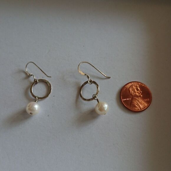 Pearl silver Earrings - Picture 6 of 6
